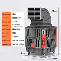 Approvisionnement d'usine économie d'énergie 25000m ³/h 2200W 220V/50Hz onduleur Air eau refroidissement froid plug-in refroidisseur pour ferme avicole
