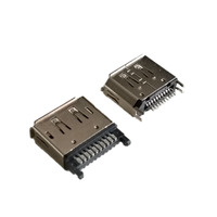 Conector DisplayPort SMT de Ángulo Recto de 20 Pines Macho, Adaptador Convertidor DP Macho a Hembra de 180 Grados, Accesorio para PCB