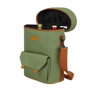 Sac isotherme portable pour vin de voyage, certifié BSCI, avec poche avant pour calice, imperméable - Product Image 1