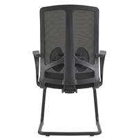 Chaise de bureau visiteur en maille noire avec base en forme de traîneau |   Chaise de conférence ergonomique avec siège rembourré pour salle de réunion