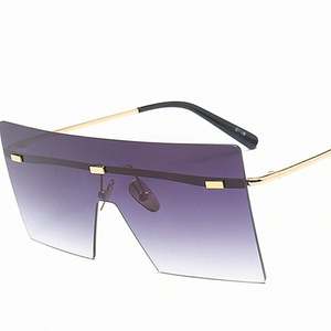 Gafas de Sol Cuadradas Extra Grandes con Logotipo Personalizado, Retro, a la Moda, con Protección UV400, sin Montura, de una Pieza, para Hombre y Mujer - Product Image 5