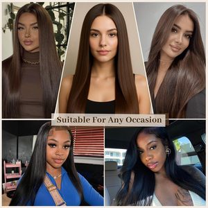 #<strong>4</strong> Brown Bundles Human Hair Bone Straight Weave Unprocessed Virgin Remy Hair Chocolate Brown Vietnamese Hair <strong>Extensions</strong> - Product Image 6