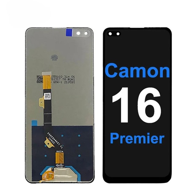Wholesale Price High Quality Original Digitizer Touch Screen LCD Display Frame Assembly for Mobile Phone Repair Tecno Camon 16