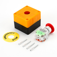 IP44 coque en plastique rouge signe LAY37 champignon arrêt d'urgence bouton poussoir AC 660V 10A NO + NC