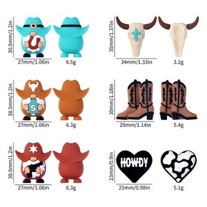 Xiximi Cuentas focales de silicona 3D con diseños de vaquero del oeste y cuentas para masticar, para la fabricación de bolígrafos y llaveros personalizables - Product Image 3