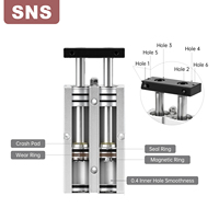 Cylindre pneumatique à double tige et double action SNS série TN avec aimant