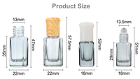 Fantaisie 3ml 6ml 10ml octogonale Attar rouleau coloré sur récipient de bouteille en verre vide avec bouchon différent pour parfum d'huile essentielle