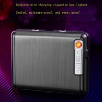 Benutzer definiertes Logo Elektronisches Feuerzeug Zigaretten schachtel Klassisches Design Metall-und Papier karton verpackung für Zigaretten