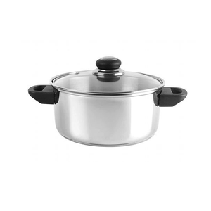 Cacerola de acero inoxidable con base de inducción recta, tapa hermética, base gruesa y construcción duradera. - Product Image 2