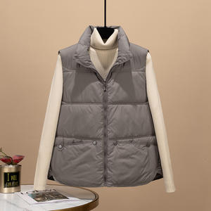 Nuevo estilo, chaleco de algodón con cuello de pie, chaqueta para mujer, chaleco versátil de primavera y otoño 2024, abrigo superior OEM - Product Image 6