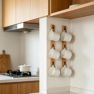 Yohsnor Set di 2 Porta Tazze da Parete Moderni - Elegante Supporto in Legno per Tazze e Bicchieri, Organizzazione per <span class=keywords><strong>Cucina</strong></span> e Casa - Product Image 3