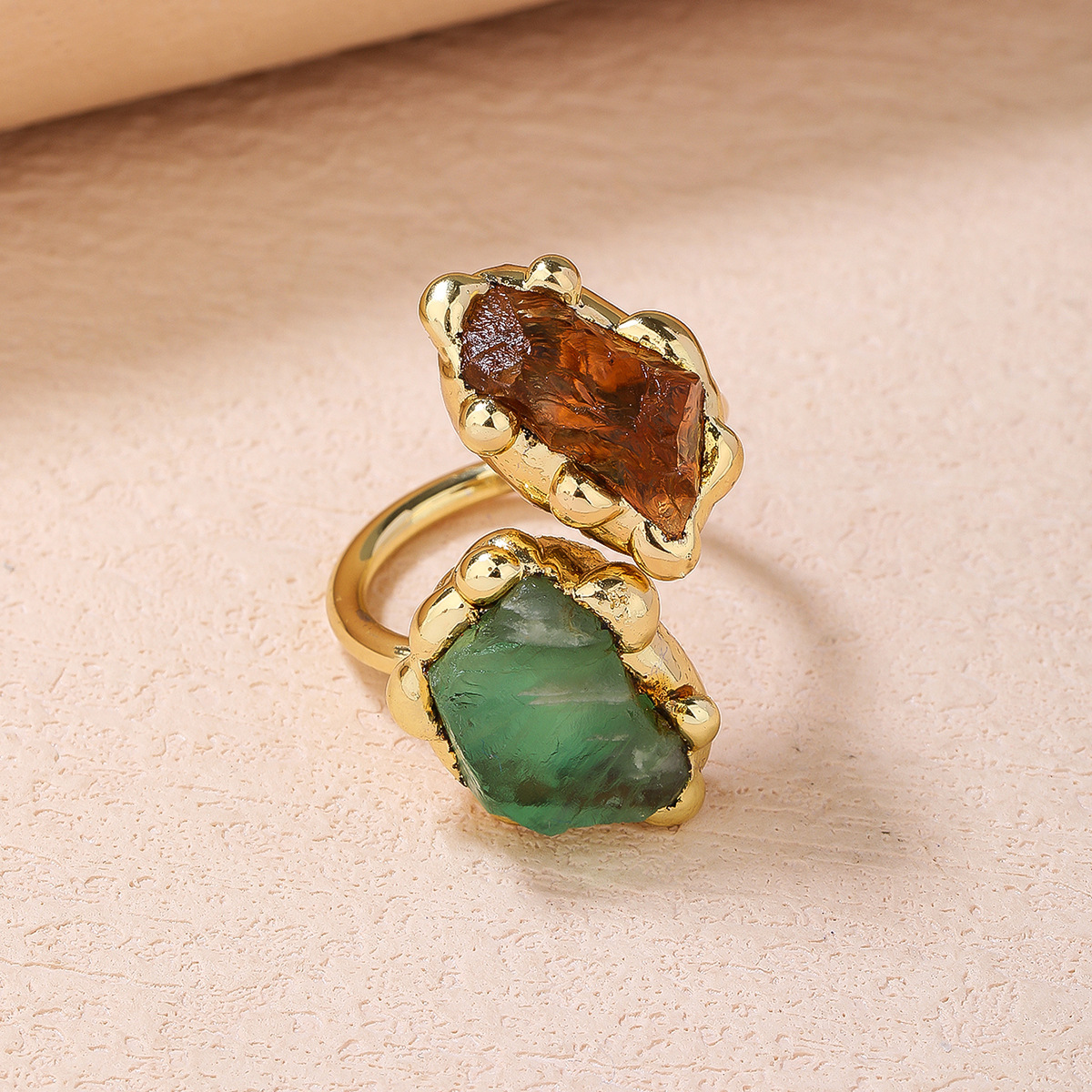 Jaune citrine + Vert fluorite