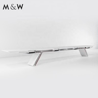 M&W Mobilier de bureau : Table de conférence extensible moderne en placage pour 20 personnes, idéale pour les salles de réunion scolaires