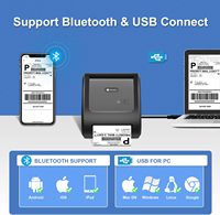 Imprimante d'étiquettes d'expédition Phomemo D520-BT 4x6, imprimante thermique haute vitesse 150 mm/s pour Shopify AMZ UPS, générateur de codes-barres