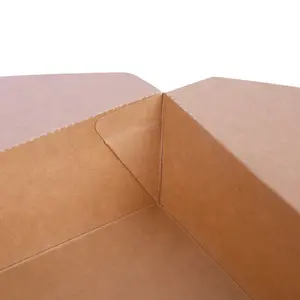Özel tek kullanımlık kraft kağıt ambalaj hızlı gıda paketleme kutusu gitmek
