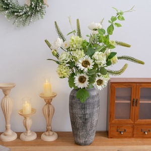 Bouquet de fleurs artificielles Spirited Away, tournesol blanc, rose, hortensia, décoration d'intérieur, CF02134 - Product Image 4