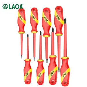 LAOA Bộ 8 Chiếc Tuốc Nơ Vít Cách Điện VDE Dụng Cụ Mạch Điện Gia Dụng Tuốc Nơ Vít Phẳng Chéo Điện Cách Điện