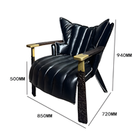 Fauteuil de loisirs de style rétro du milieu du siècle, en bois de frêne sculpté, fauteuil d'appoint individuel pour salon, salle de thé, mobilier de maison