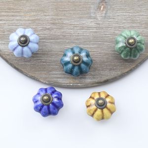 Poignée de meuble <span class=keywords><strong>Vintage</strong></span> à trou unique, poignée de porte d'armoire à vêtements, poignée de vieille citrouille - Product Image 3