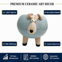 Offre Spéciale – Pot de Fleurs Moderne en Céramique Émaillée Faite à la Main, Motif Chien Bleu, pour Orchidées, Succulentes, Bonsaïs et Cactus – Marque HYD – Décoration Maison & Jardin