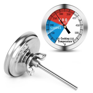 <span class=keywords><strong>Thermomètre</strong></span> pour <span class=keywords><strong>four</strong></span> <span class=keywords><strong>à</strong></span> <span class=keywords><strong>pizza</strong></span> en acier inoxydable 2 "Charcoal Pit Wood Smoker Temp Gauge - Product Image 1