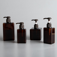Flacon de shampooing, contenants cosmétiques, flacon pompe pour lotion, 450 ml, flacon de lotion carré en PETG personnalisé de luxe pour shampooing