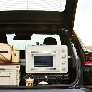 Four à gaz portable d'extérieur 25-30L pour le camping, multifonctionnel, cassette intégrée, acier aluminium, allumage électronique à impulsions, flamme - Product Image 4