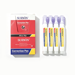Corrector en Forma de Bolígrafo de Secado Rápido con Punta de Metal y Plástico para Estudiantes, Venta al por Mayor, Gran Capacidad, Caja Blanca - Product Image 1