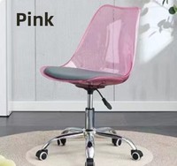 Sièges de couleur moderne de haute qualité en plastique transparent Chaises roulantes et rotatives réglables