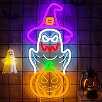 Lumières néon en acrylique, fournitures pour fêtes d'Halloween, décoration de mariage et de maison, lettres personnalisées, publicité LED, enseigne néon personnalisée pour entreprise et fête