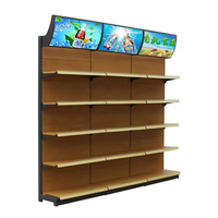 Espositori per Supermercati all'Ingrosso dalla Fabbrica Sanyang, Scaffalature a Parete Effetto Legno con Lightbox