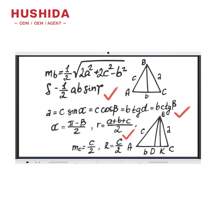 Hushida eğitim öğretim ekipmanları akıllı dijital tahta eğitim yazılımı ile çift sistem