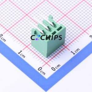 DB2ERC-2.5-3P-GN Plug-in Terminal Block Bent Lead Through Hole,P=2.5mm Connector Board-to-Board / Socket Closed 1x3P 2.5mm Green - Product Image 2