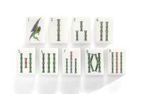 Jeu de tuiles de mahjong américaines gravées en acrylique givré personnalisé Fengcai avec tapis – Cadeau de jeu de table pour divertissement
