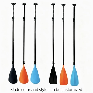 Pagaie SUP pleine couleur, pagaie télescopique réglable à tête simple et double pour planche de surf SUP - Product Image 4