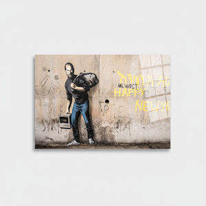 Impresión en Lienzo: Arte Callejero de Banksy - Diseño Moderno, Elegante y Único, ARTE EN VIDRIO TEMPLADO - Product Image 2