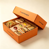 Boîte d'emballage personnalisée jetable pour restaurant, pour hamburgers, poulet frit, avec porte-sauce, boîte à collation pour restauration rapide, boîte à salade, boîte à emporter pour le déjeuner