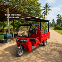Tricycle électrique de transport en gros avec toit solaire 1200W, véhicule électrique à 3 roues pour le transport de marchandises