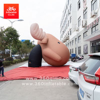 Arche publicitaire gonflable géante de 5 m en forme de âne, modèle animal de dessin animé pour fêtes d'Halloween en extérieur et décorations de jardin
