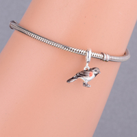 Breloque en argent sterling 925 pour bracelet Fit Original Pan, Afrique du Sud, 5 gros animaux, perle de springbok pour la fabrication de bijoux pour femmes