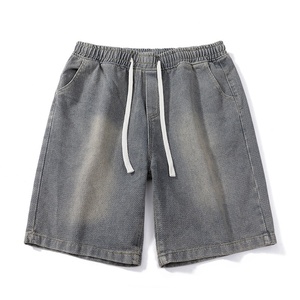 Pantalones cortos de mezclilla con estampado de cielo estrellado para hombre, pantalones informales de algodón de cintura media, holgados, de pierna recta, estilo vintage, a la moda, para verano, <span class=keywords><strong>2023</strong></span> - Product Image 2