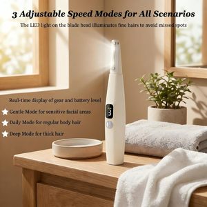Women Electric Facial Shaver Washable Hair Remover with Detachable Heads for Face and Body - Product Image 2