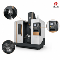 Centre d'usinage vertical CNC de haute précision avec bac de récupération de copeaux et poignée en cuivre, tour CNC vertical
