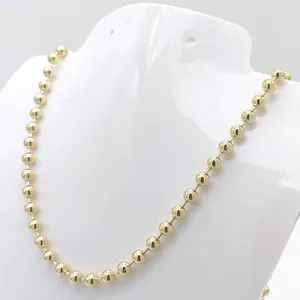 Collar de cadena de oro auténtico de 20 pulgadas y 4mm, joyería de oro de 18 quilates, venta al por mayor en China