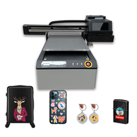 Impresora UV de cama plana de 90x60cm A1 con cabezal XP600, impresora automática de tubos con posicionamiento por cámara para flex y egg, suministro de fábrica