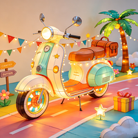 Großhandel Vespa-Roller-Laterne Outdoor-LED-Dekoration für Europäische Festivals