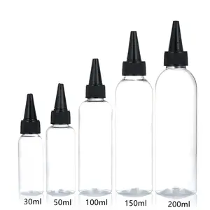 30ml 50ml 100ml 120ml 150ml 200ml Plastic Hair Oil Applicator Bottle For Flavorings And Hair Oil