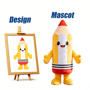 Adorable Mascota de Peluche con Forma de Lápiz Amarillo, Venta Directa de Fábrica, Transpirable y Articulada, Personalizable, de Alta Calidad - Product Image 2