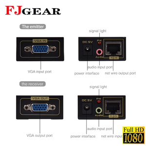 FJGEAR Factory Audio and Video 1080P signal VGA <strong>Extender</strong> 100m Vga <strong>Extender</strong> Cat5 Vga <strong>Extender</strong> <strong>Usb</strong> - Product Image 5