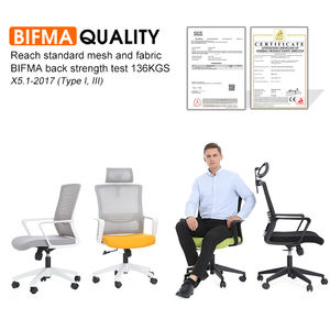 Silla de ordenador moderna, silla de tela de malla con diseño de espalda media giratoria, silla de oficina para el personal, venta al por mayor de China, Silla de oficina - Product Image 2